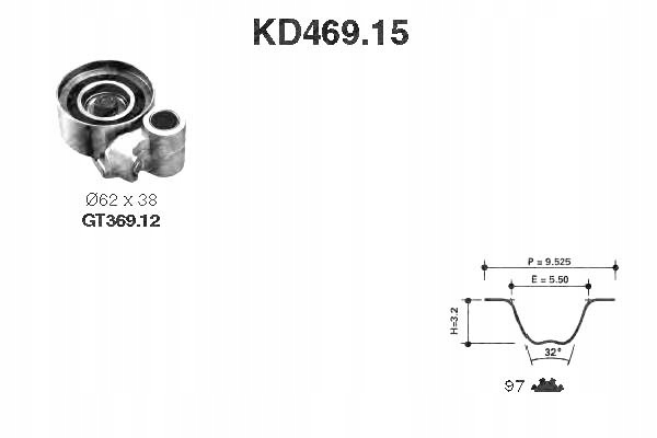 фото №2, Набір ремінь розподільного валу toyota hiace iv hilux vi hil