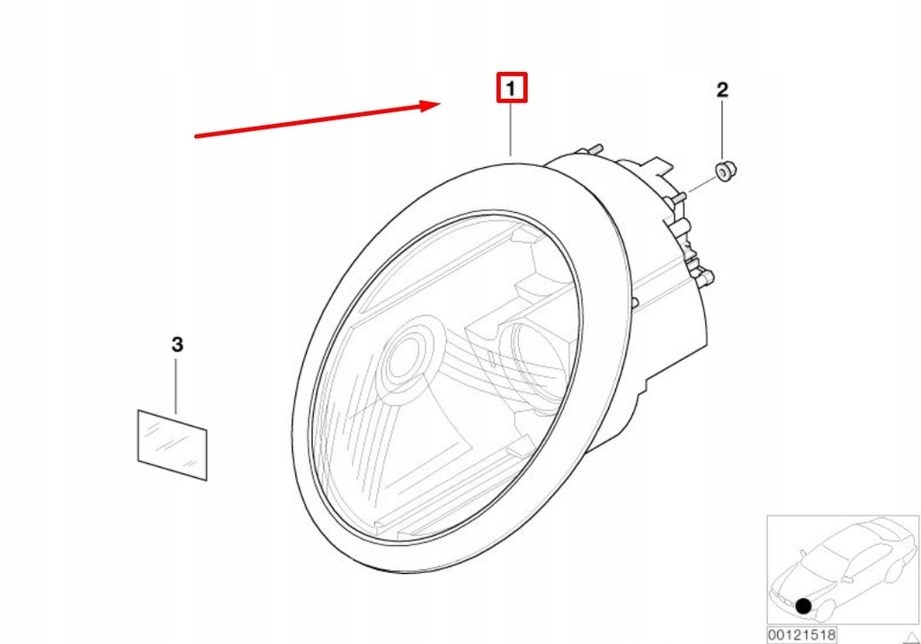 фото №7, Mini cooper r50, r53 передня частина left фара assembly lhd 63126933839