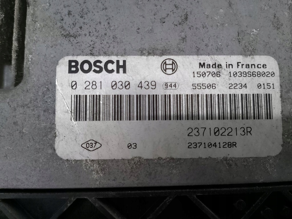 фото №6, Бортовий комп'ютер, блок керування dacia dokker 237102213r 0281030439 1.5 dci