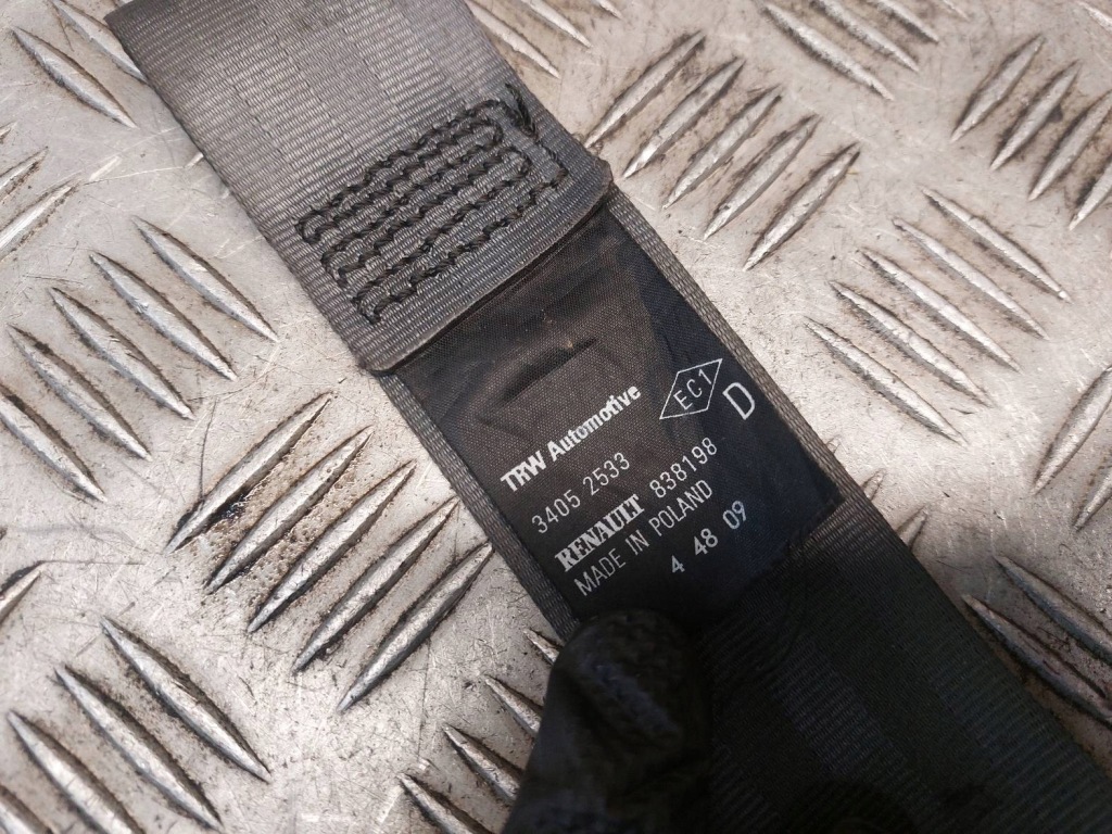 Ремень безопасности правая  перед renault clio 3 рестайлинг  34052533 Цена