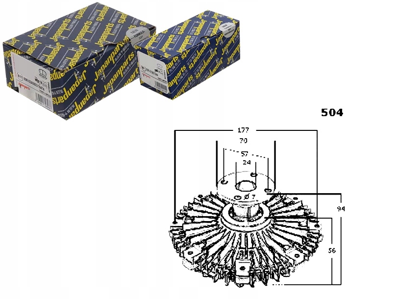 фото №1, Japanparts vc-504 сцепление, вентилятор охлаждение