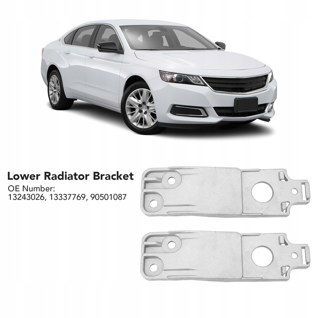 фото №16, 1 пара нижних креплений радиатора 13243026 серебристый нижний кронштейн монтажный радиатора