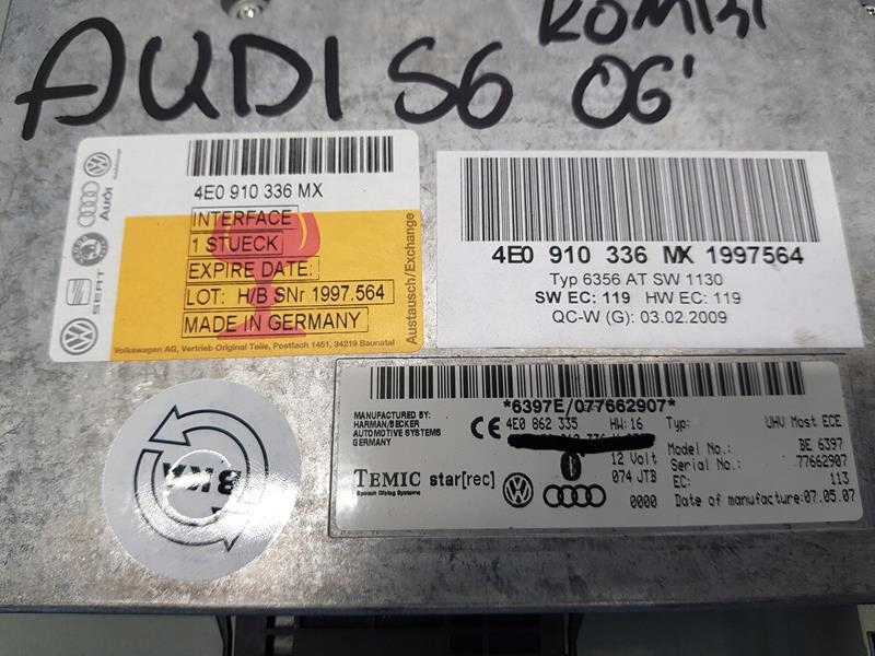 фото №6, Приборная панель приборная консоль комплектная audi s6 c6