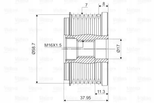 Valeo шків генератора 588057 588057 Зі Шроту