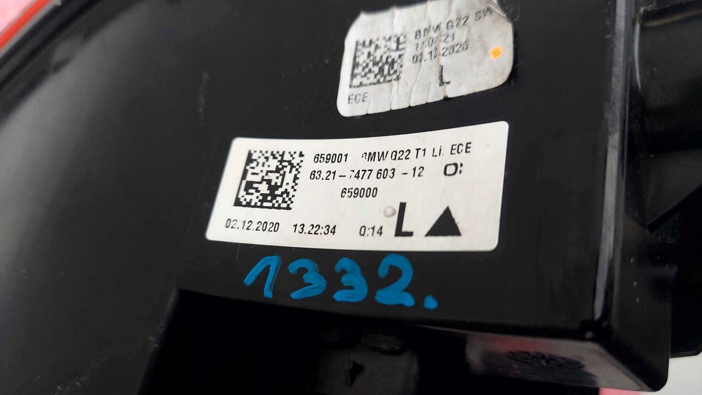 фото №6, Bmw 4 g22 лампа левая задняя задняя w крыло 1332