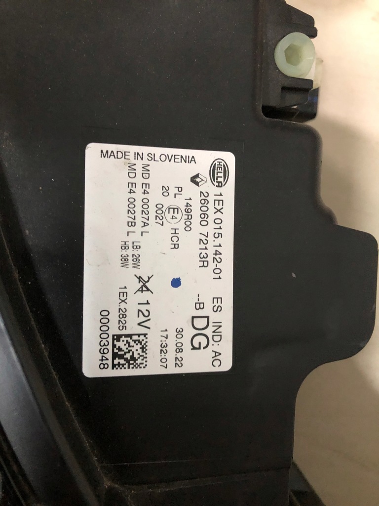 фото №7, Renault megane v комплект лампа лампа ліва права перед 260607213r 260607213r