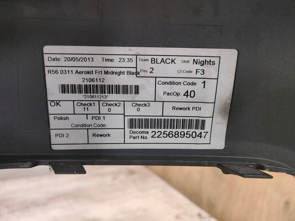 фото №2, Mini cooper s r56 2013 з передній бампери