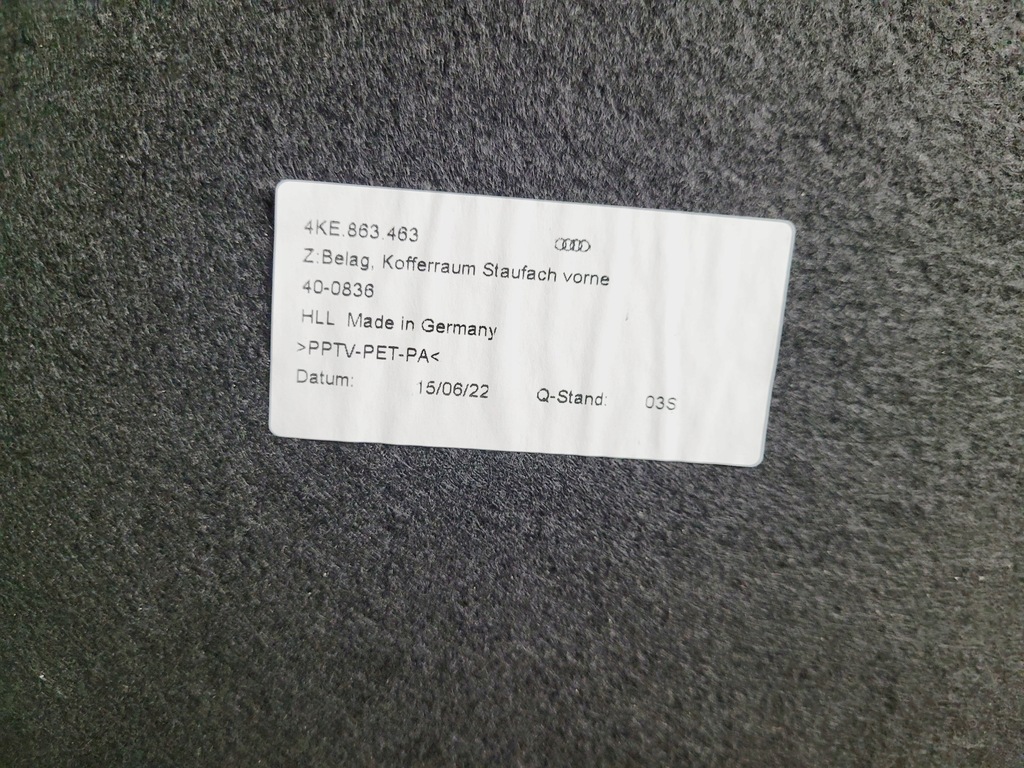 фото №7, Вкладиш багажника бардачок audi etron e-tron s sportback ge 4ke eu 4ke863369