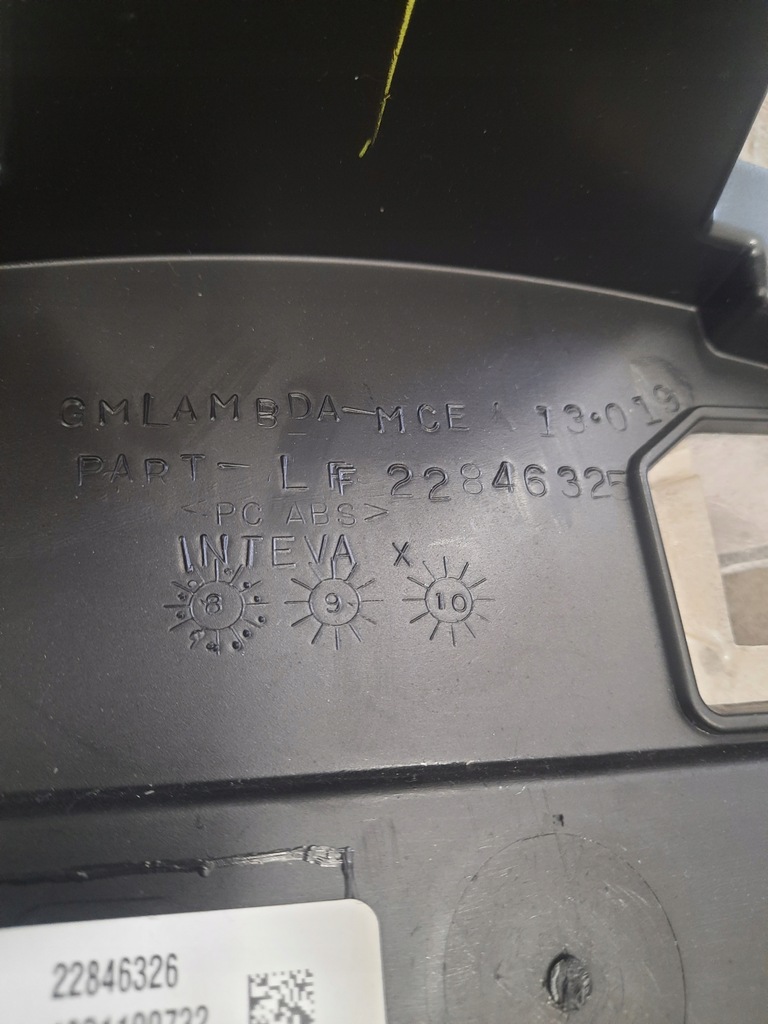 фото №12, Gmc acadia 12-16 нижній панель панелі приладової панелі 22846326 usa