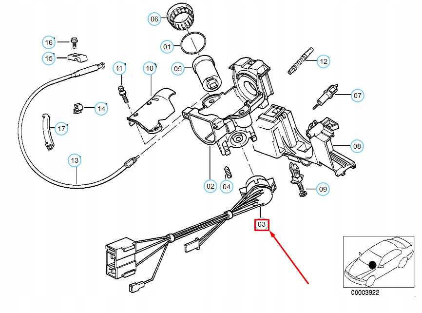 Bmw 5 e34 перемикач замка запалювання 61328356025 8356025 оригінальний Київ