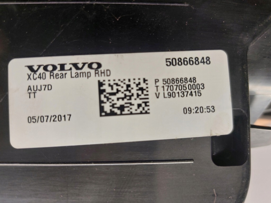 фото №10, Volvo xc40 лампа задня задня права europa