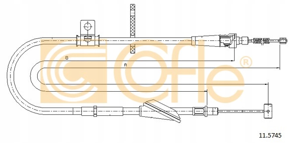 фото №2, Cofle трос тормоза pr opel agila 03-