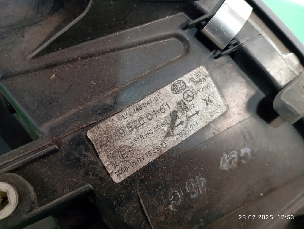 фото №10, Лампа перед левая mercedes vito viano w639 a6398200161