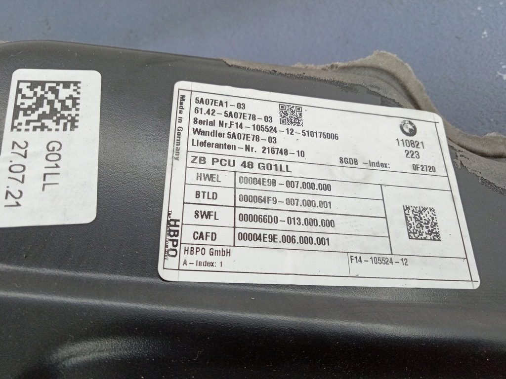 фото №4, Bmw x3 g01 g02 крышка модуля pcu hbpo 5a07ea1