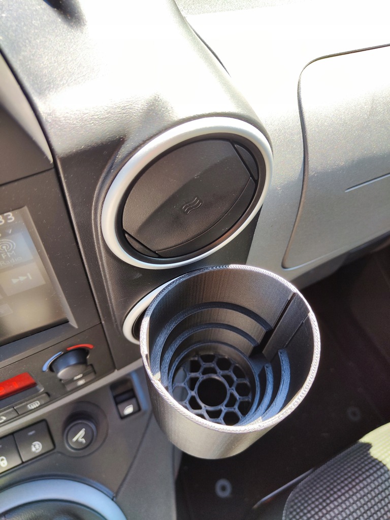 фото №5, Подстаканник кронштейн na напитки i телефон berlingo partner чёрный mat + переходник