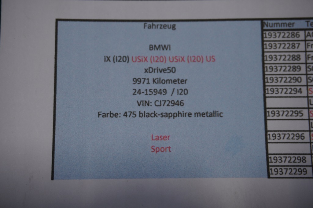 фото №9, Кришка багажника бампер лампи задня bmw ix i20 475