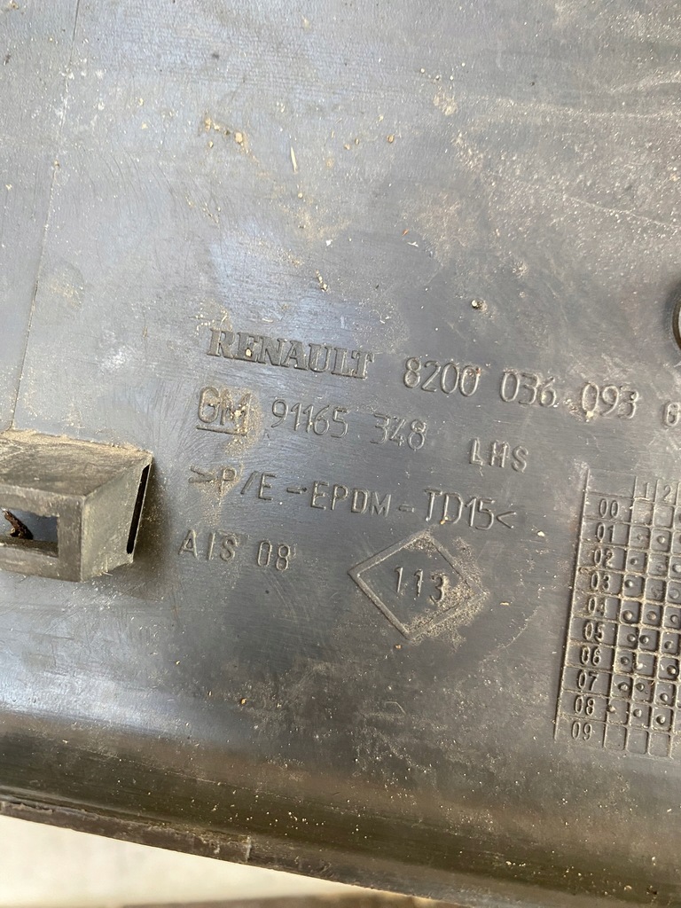 фото №11, Renault trafic ii opel vivaro a 01- молдинг боковая левая 8200036093g 91165348