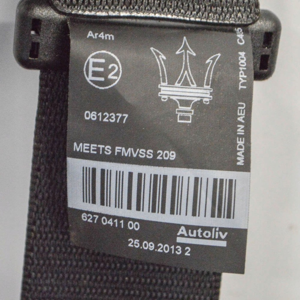 фото №6, Maserati ghibli 2014 pas безпеки сидіння заднього середнього