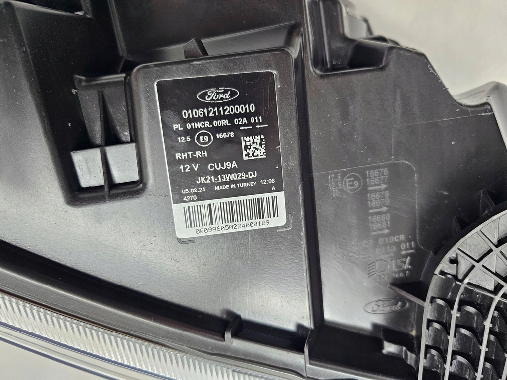 фото №10, Ford transit custom lift 17+ лампа перед правая линза led jk21-13w029-dj