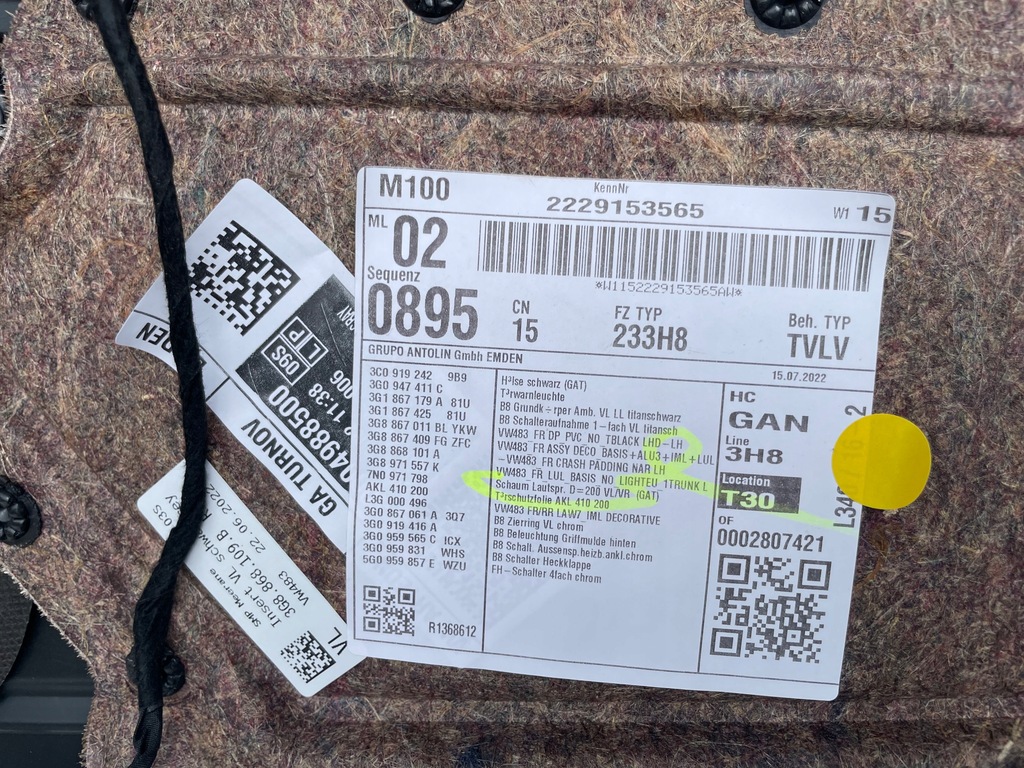 фото №10, Vw arteon fl r-line nowe обшивки обшивка двері 3g8868115b 3g886811b rl1