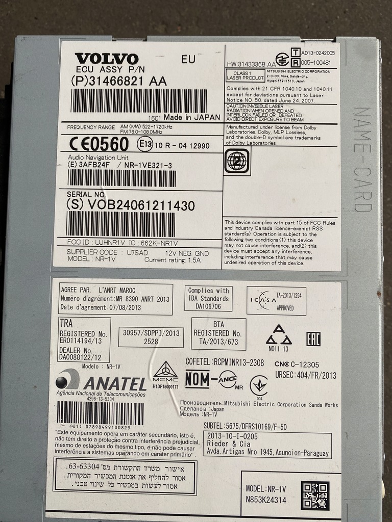 фото №3, Volvo xc60 lift радио navi 31466821aa