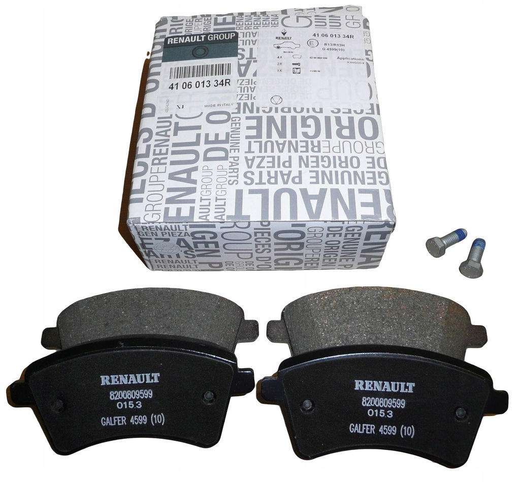 фото №1, Гальмівні колодки гальмівні renault kangoo ii перед 410601334r оригінал