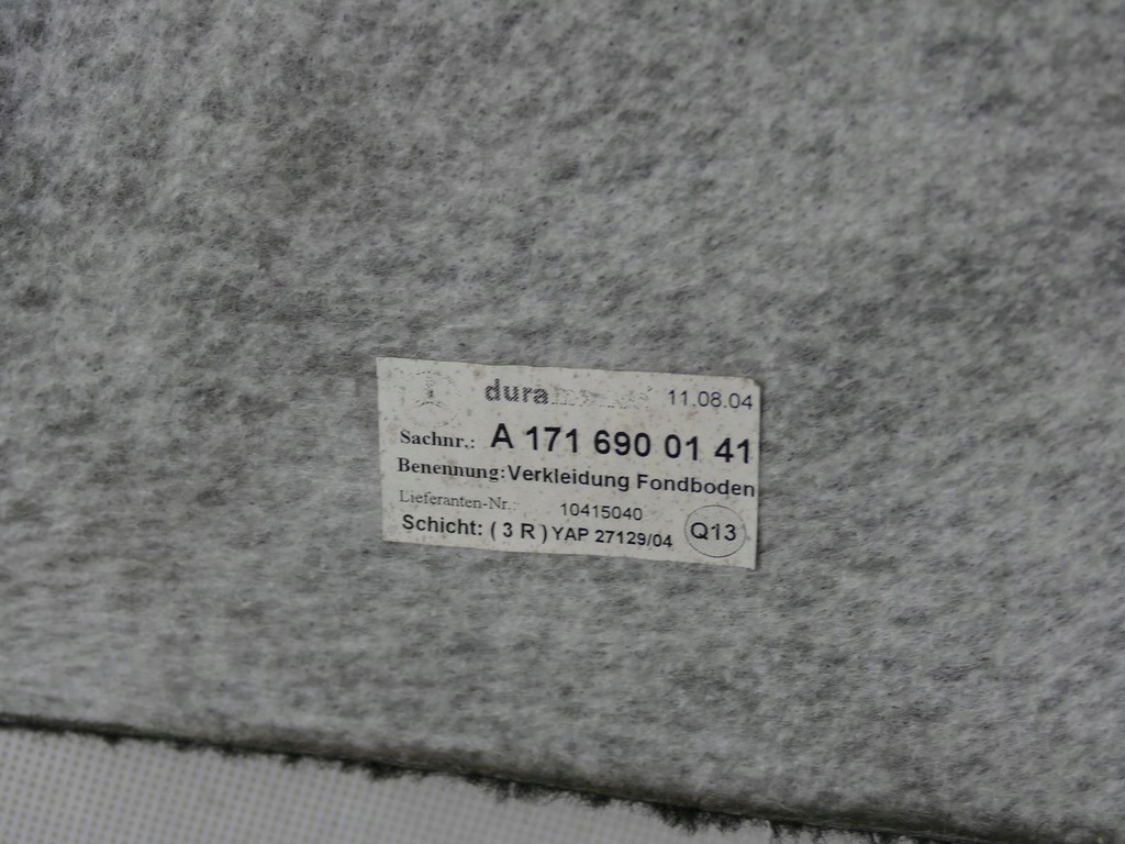 фото №10, Mercedes slk r171 стіна оббивка килимок багажника a1716900141