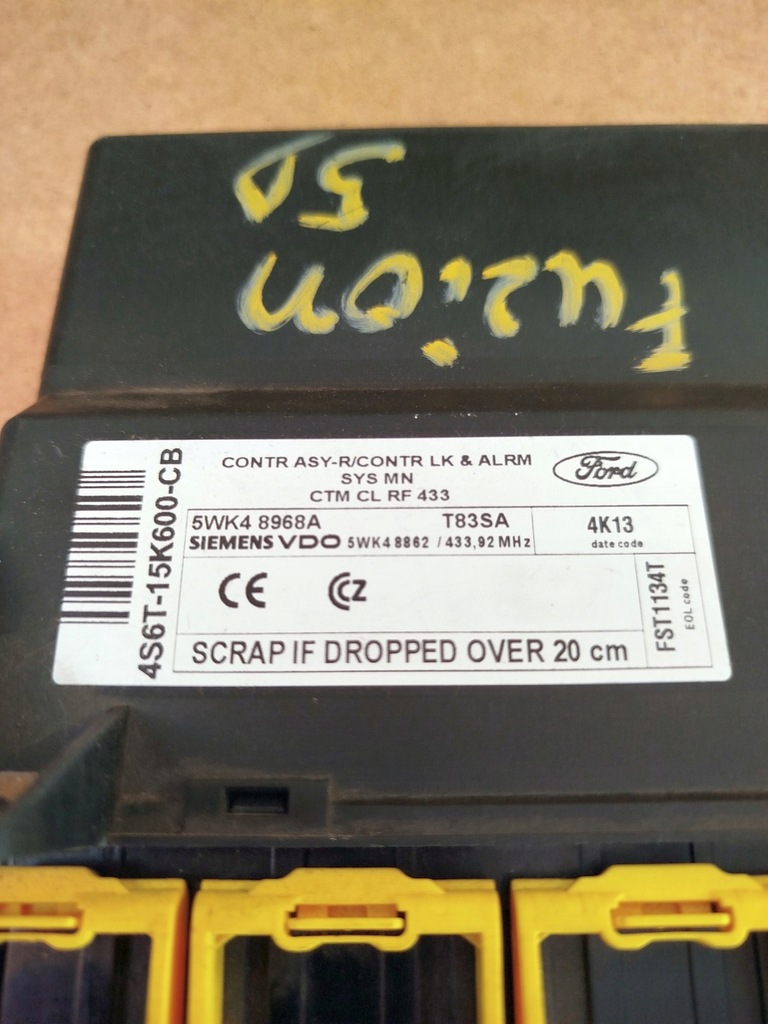 фото №4, Модуль комфорту ford fusion 5wk48968a