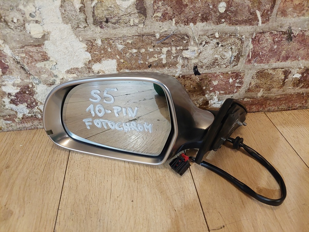 фото №1, Дзеркало ліва 10 pin audi s5 8t 2008 rok фотохромний satyna