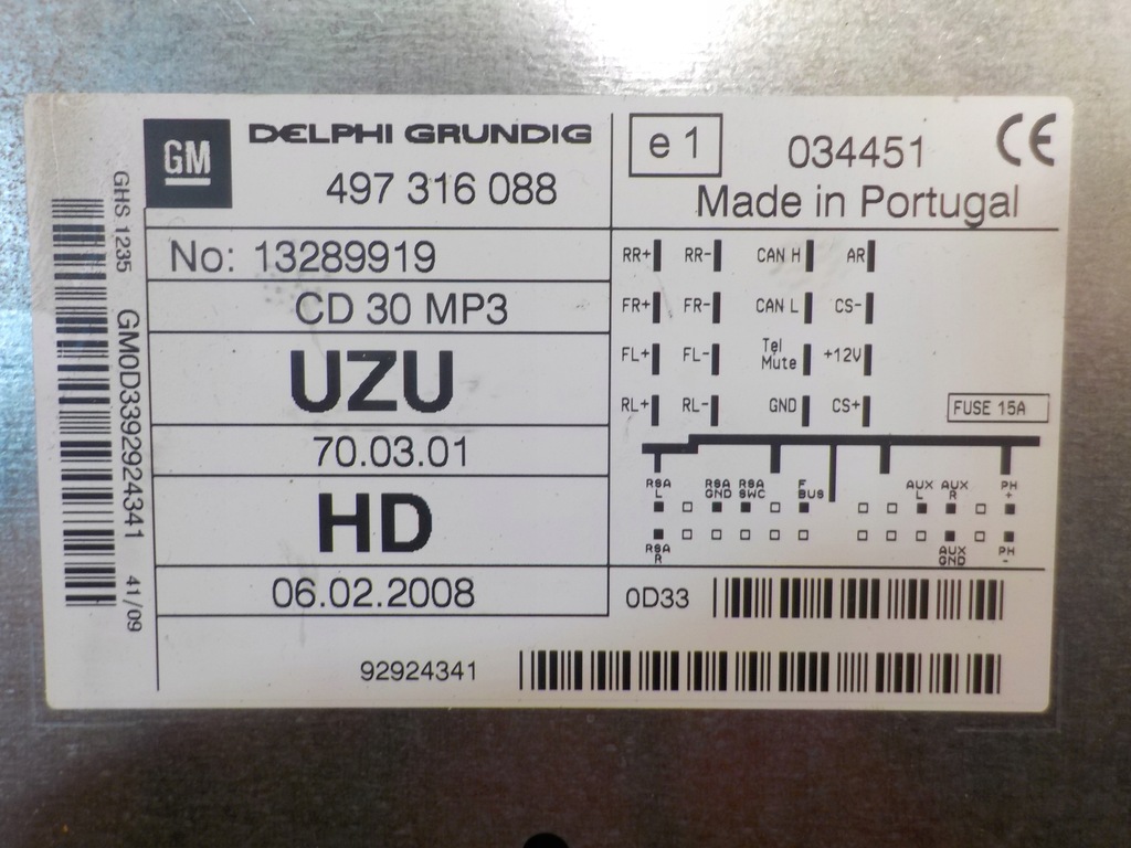 фото №6, Радіо opel corsa d 1.2b 80km 2009r 13289919