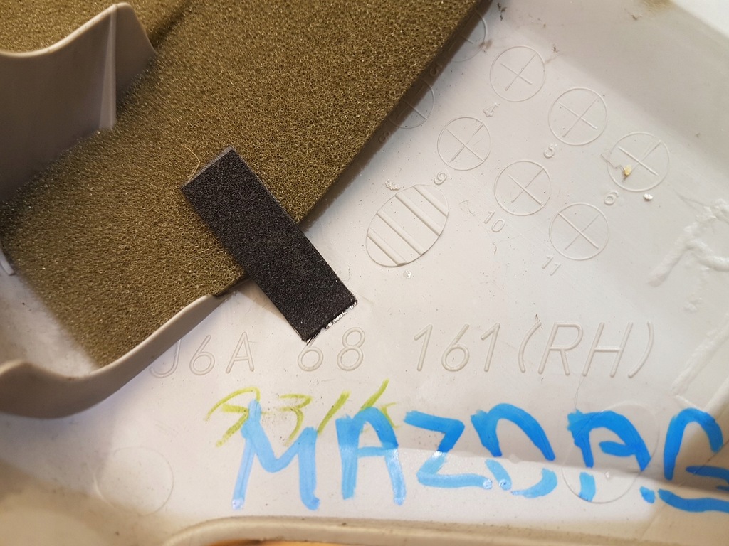 фото №8, Защита стойка перед задняя 10szt комплект mazda 6 gg