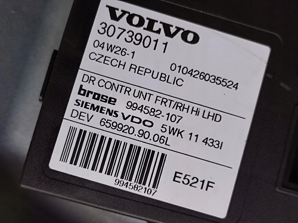 фото №10, Volvo s40 ii подъемник стекло правый перед