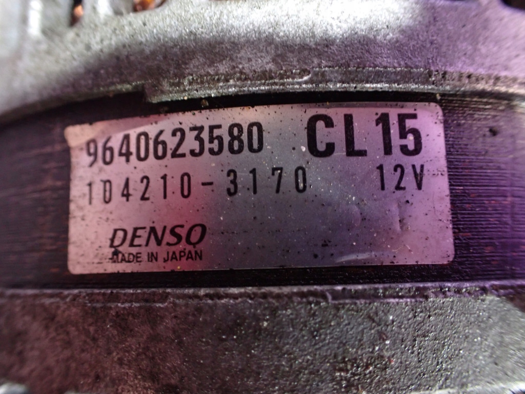 Peugeot 206 02-09 1,4 hdi генератор 9640623580 1042103170 с Разборки