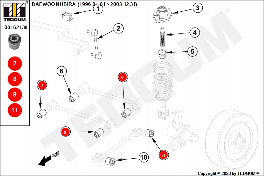 фото №11, Tedgum 00162138 подшипниковый узел, рычаг