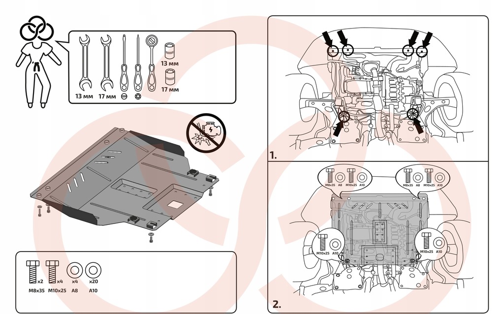 фото №8, Стальной защита pod двигатель citroen nemo
