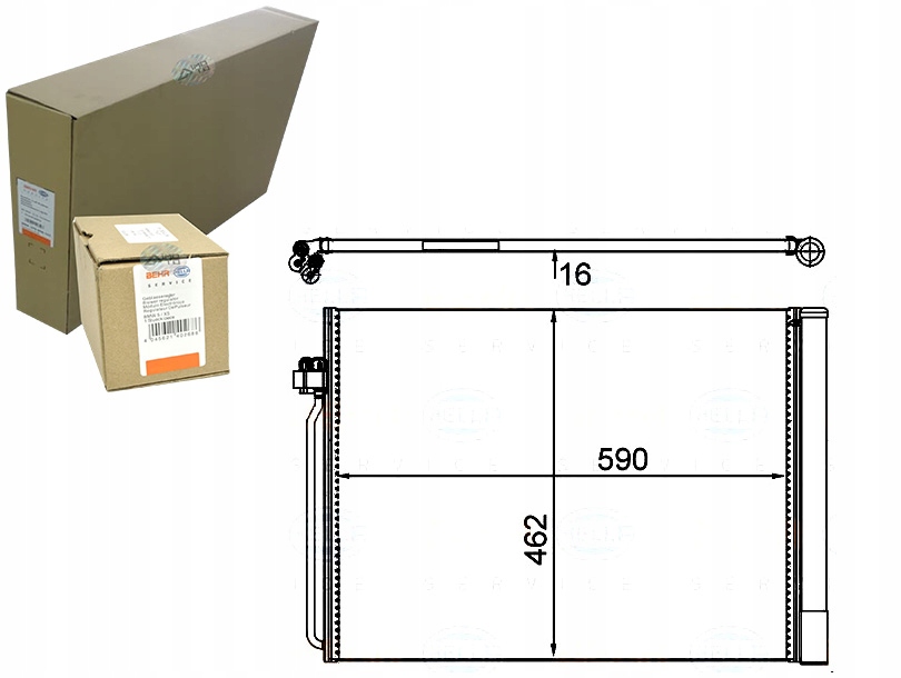 Купить Behr-hella конденсатор кондиционера bma x5 x6 e70 71