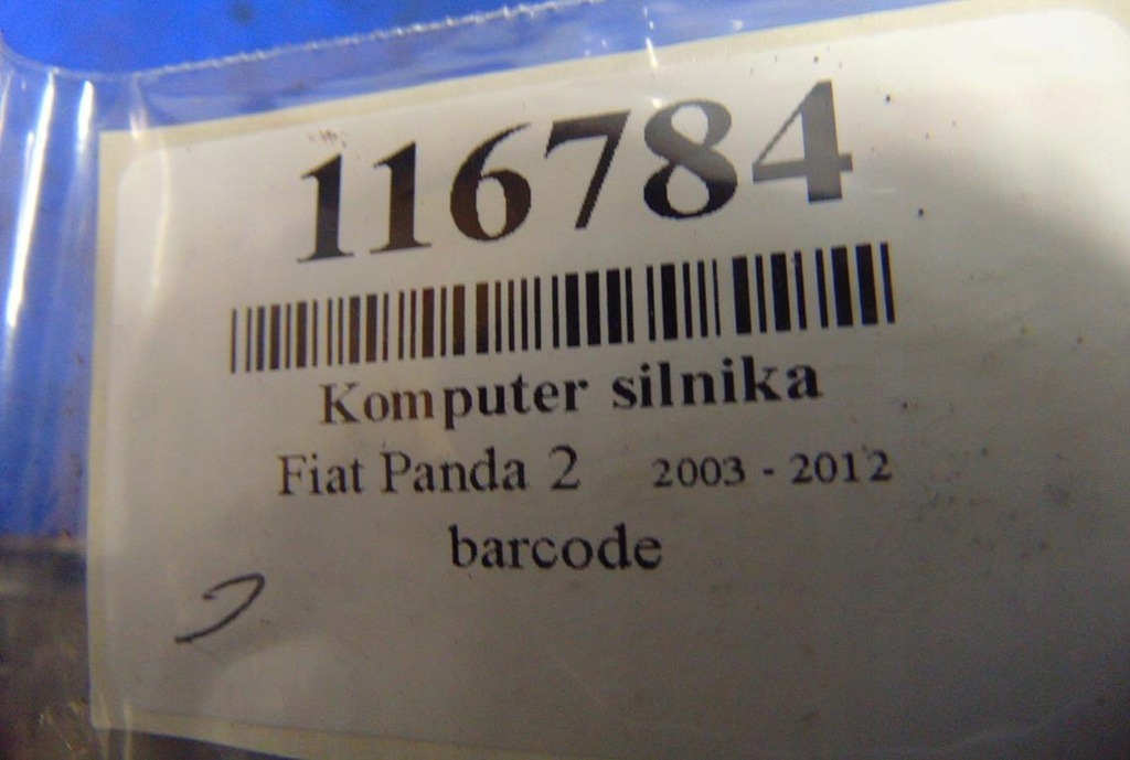 фото №6, Fiat panda 2 1.2 8v бортовий комп'ютер двигуна 51903154