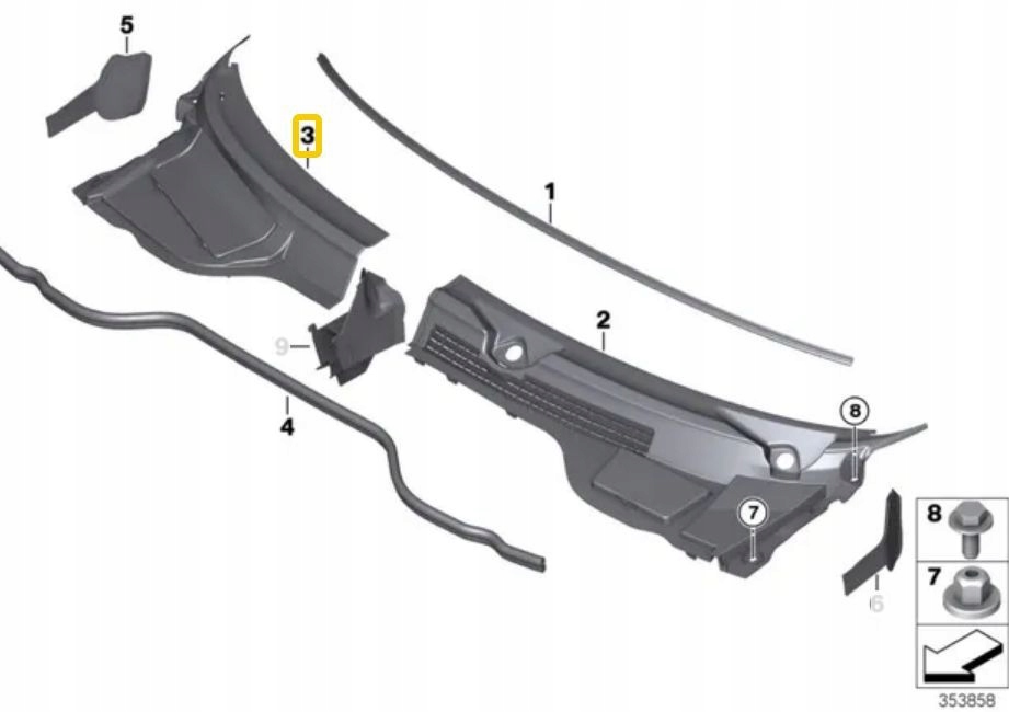 фото №2, Mini r55 clubman r56 hatch r57 cabrio оригинальная защита жабо правая