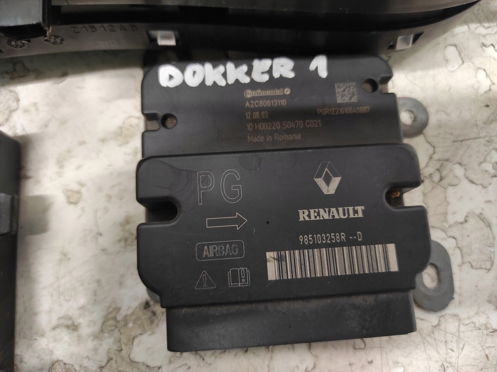 фото №5, Dacia dokker 12- 1.5dci набір стартовий блок керування 237102213r