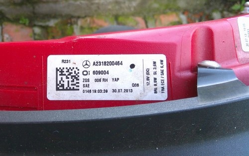 фото №5, Mercedes sl r231 w231 - лампа задняя правая led 2013+ ameryka a2318200464