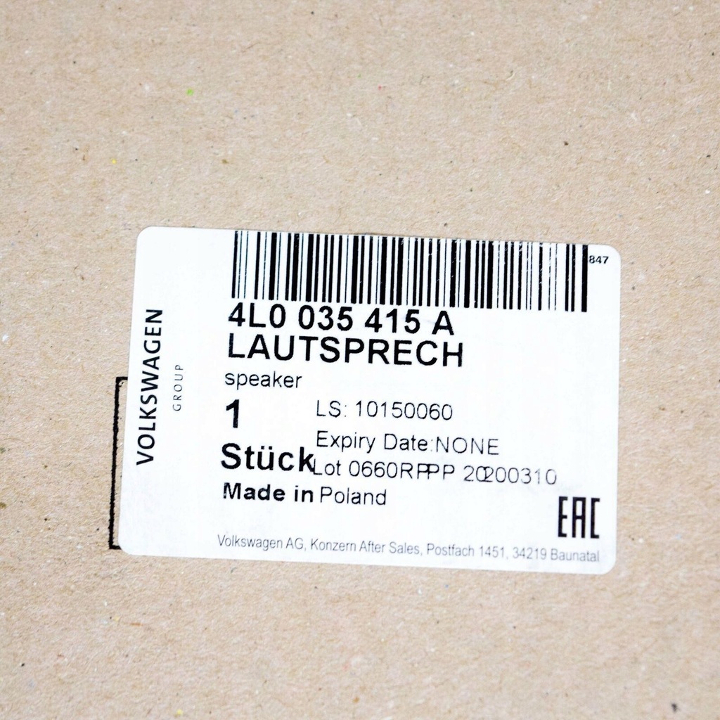 фото №6, Динамік басовий середнього діапазону audi q7 4l vag оригінальний 4l0035415a