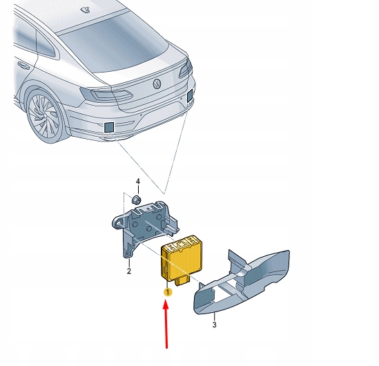 фото №3, Vw arteon rear правий master сліпа зона sport керування unit 2q0907686b