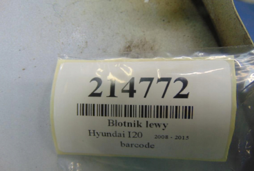 фото №8, Hyundai i20 0hb крыло левый код лакокрасочного покрытия phw