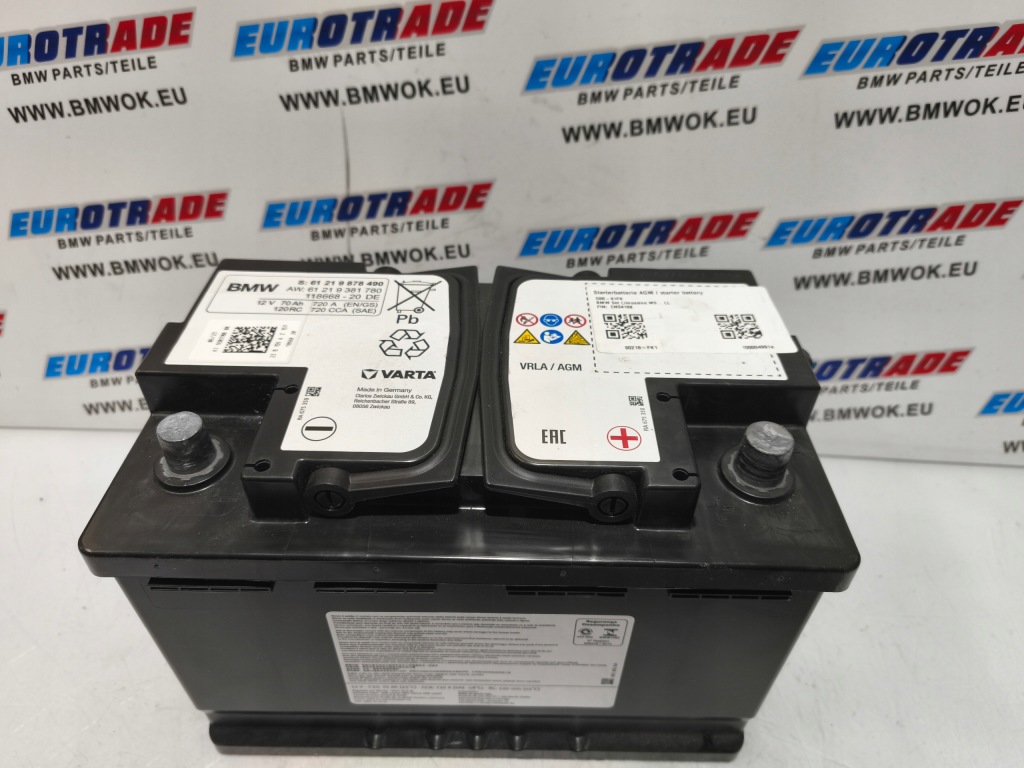 фото №1, Bmw аккумулятор vrla agm 70ah 720a 2023 rok 100% sprawność