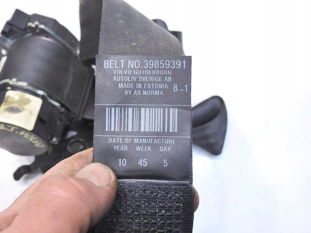 фото №3, Pas безопасности натяжитель левый задняя volvo v70 iii