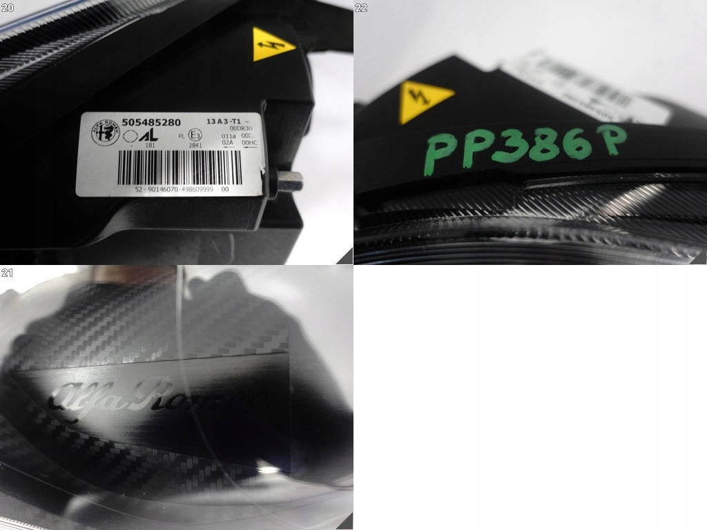 Alfa giulietta veloce рестайлінг  16-20 карбон лампа ксенон + led права перед eu Зі Шроту