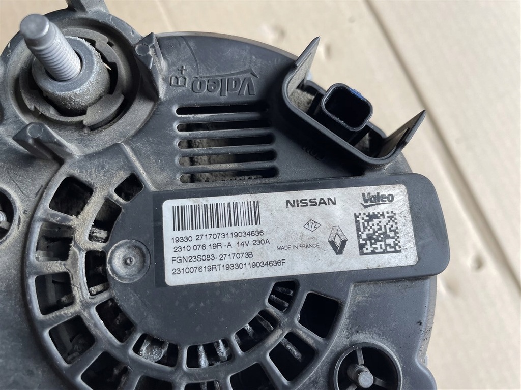 фото №6, Генератор 2.3 dci renault master 4 iv 231007619r 230a 19-