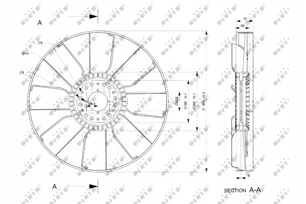 фото №3, Nrf 49807 колесо вентилятора, охолодження двигуна