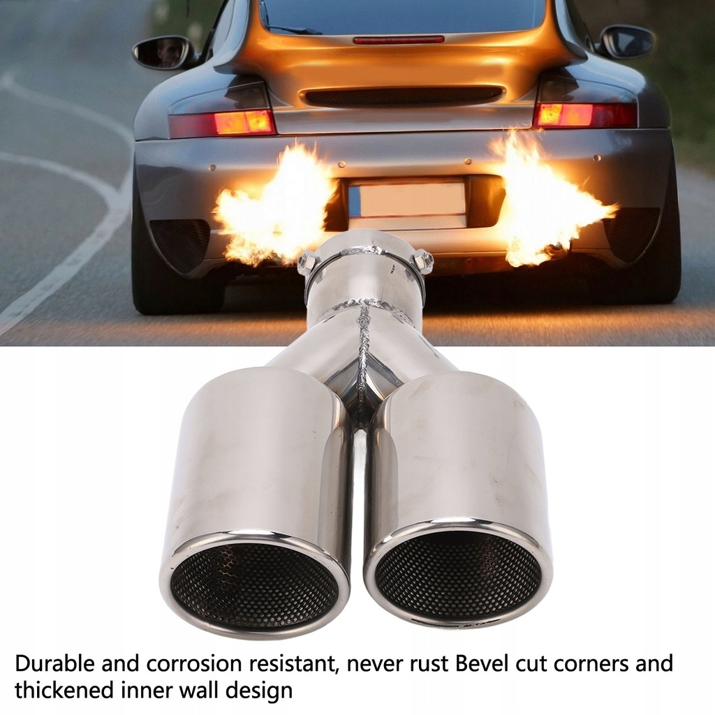 фото №14, Двойной насадки трубы выпускной система трубы