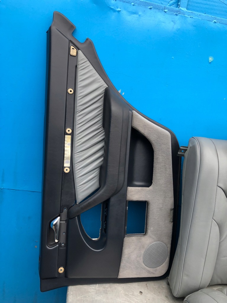 фото №5, Mercedes w140 lift long сиденья заднее сиденье обивка кожа серые